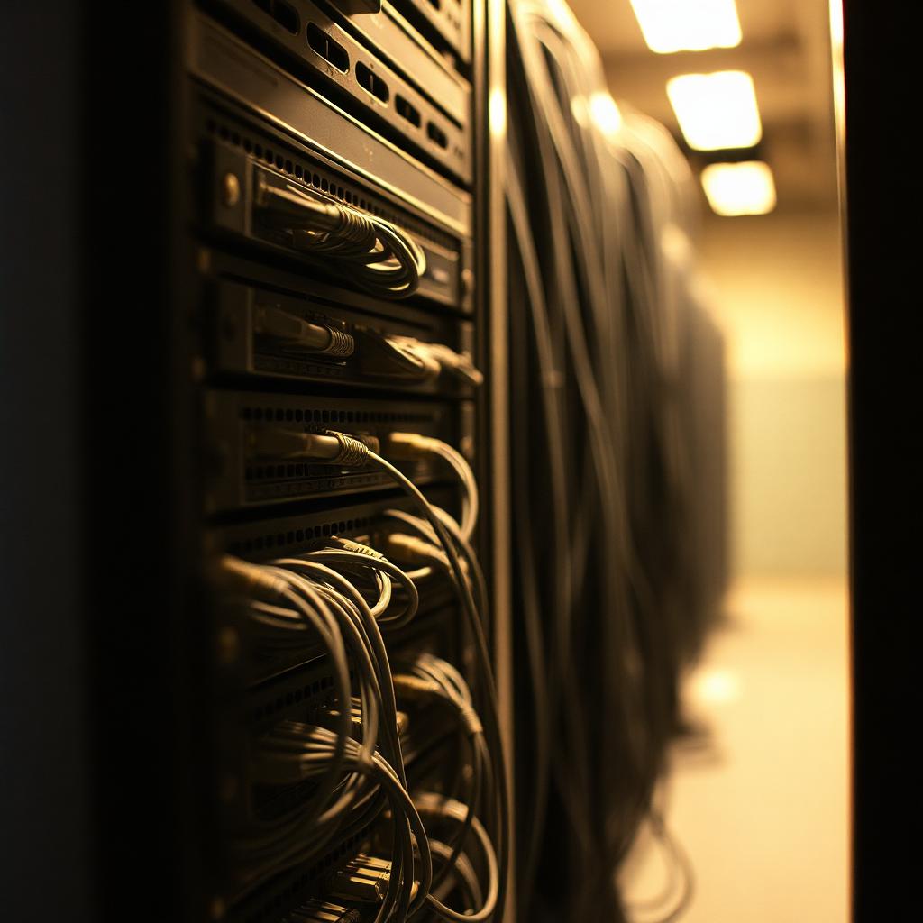 Uptime and monitoring dashboard on a monitor in a night office